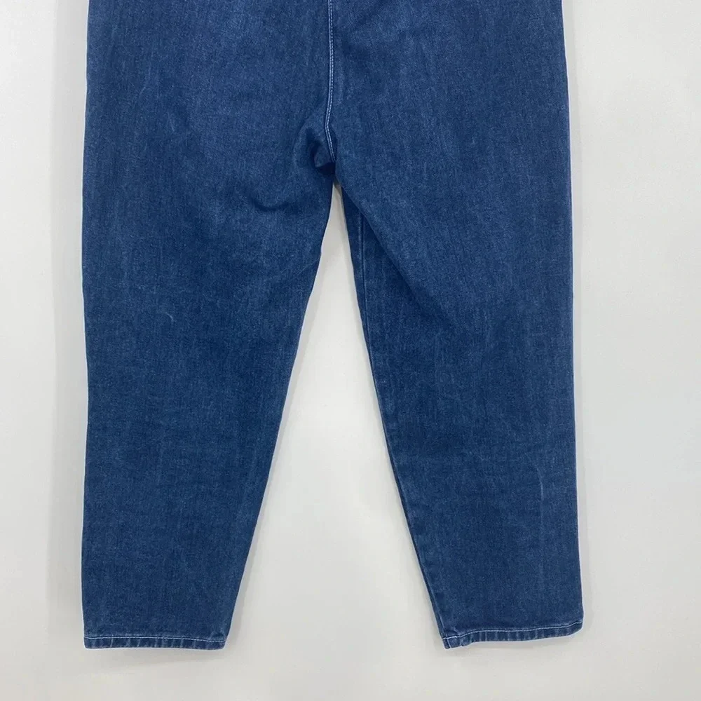 Nacumo Miyuki Jeans Womens Size Medium Blue Denim Skinny Leg Ankle Pleated Front